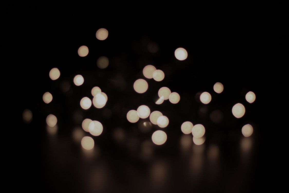 1125x750 Wallpaper White and Yellow Bokeh Lights, Background Free Image