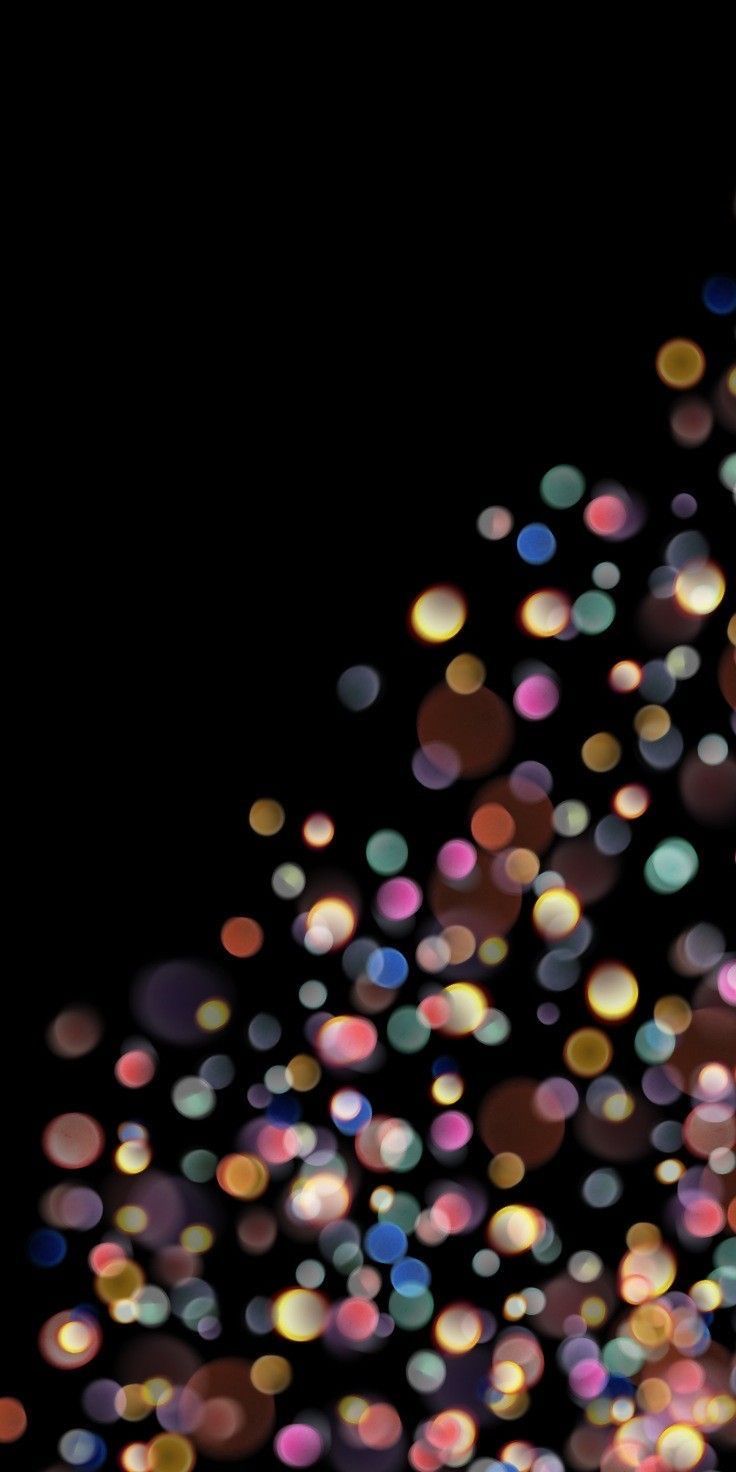 736x1472 Colorful Night Sky iPhone Wallpaper. Colorful bokeh lights on black background, Colorful light effect, Creative