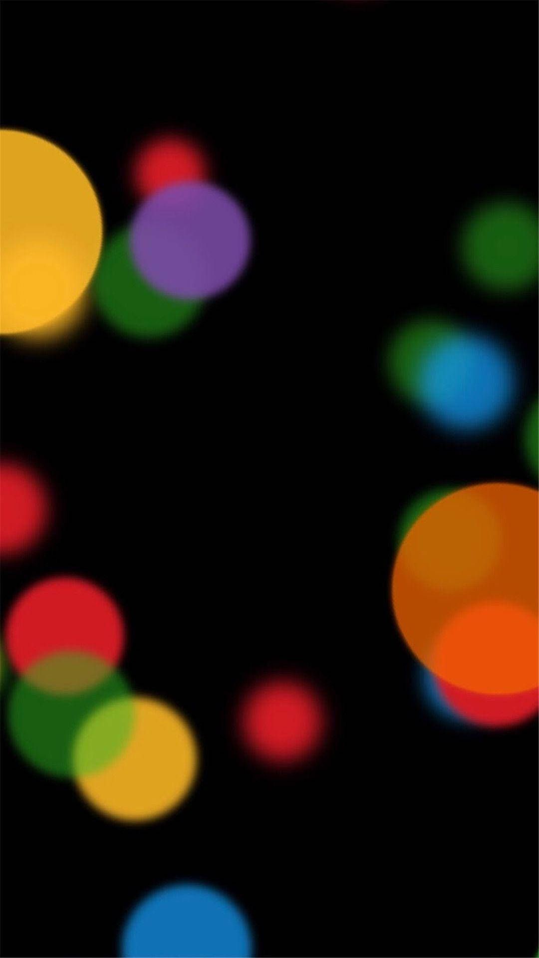 1080x1920 Download free Dynamic Black Rainbow Bokeh Wallpaper