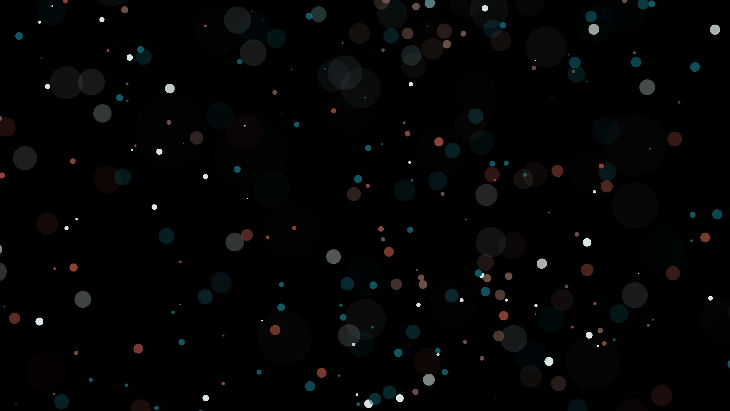2560x1440 Download wallpaper 2560x1440 glare, bokeh, circles, colorful, dots, dark widescreen 16:9 HD background