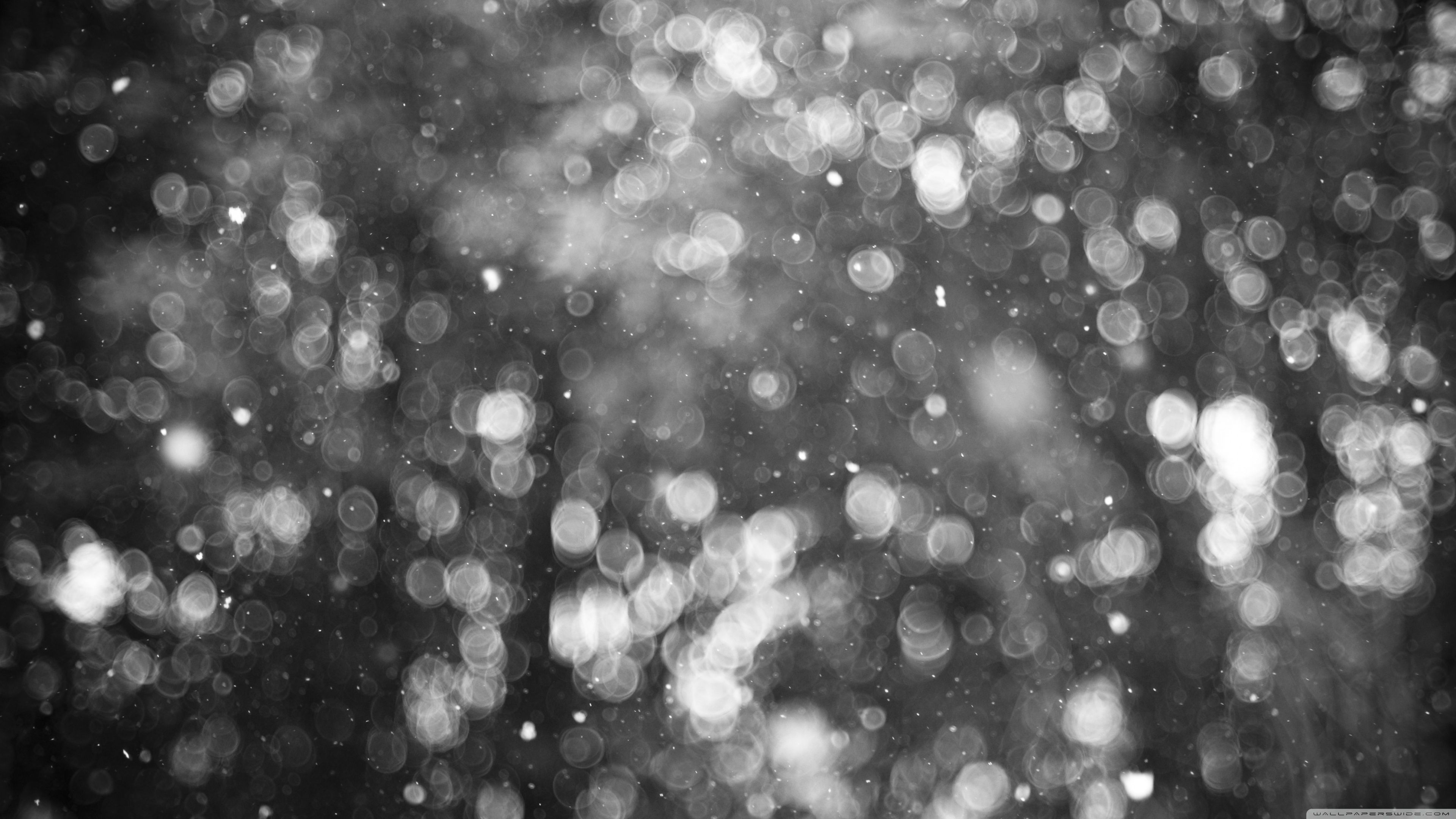3840x2160 Snowflakes Bokeh 4K UHD Wallpaper for UltraHD Desktop and TV : Dual Monitor : Smartphone and Tablet Devices