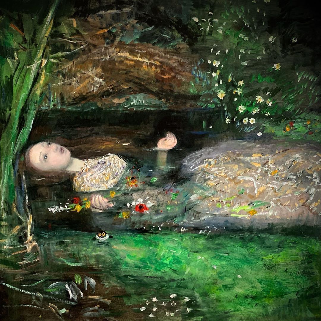 1080x1080 Vanessa Stockard on Instagram: KBOMB!!! Ophelia by Millais. good floating device Kev! happy weekend you lot ❤️#kevinthekittin #vanessastockard#ophelia#millai. Ophelia painting, Pre raphaelite art, John everett millais ophelia