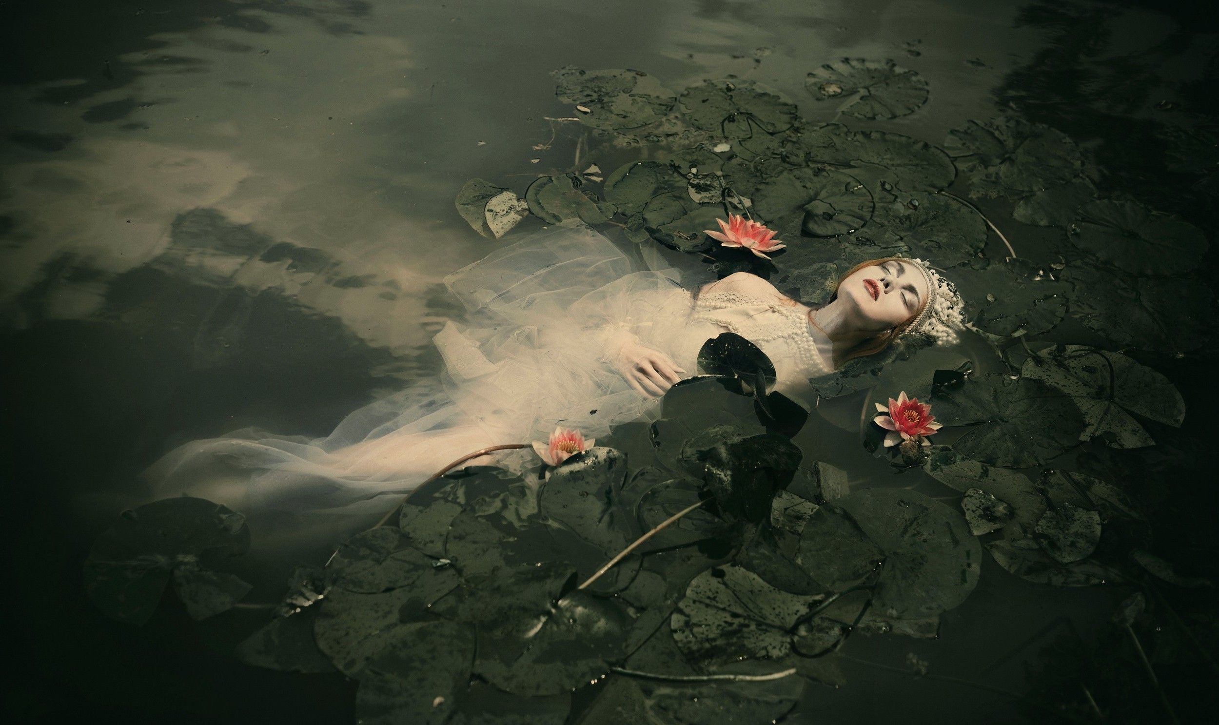 2500x1487 women, Model, Ophelia, Fantasy Art Wallpaper HD / Desktop and Mobile Background