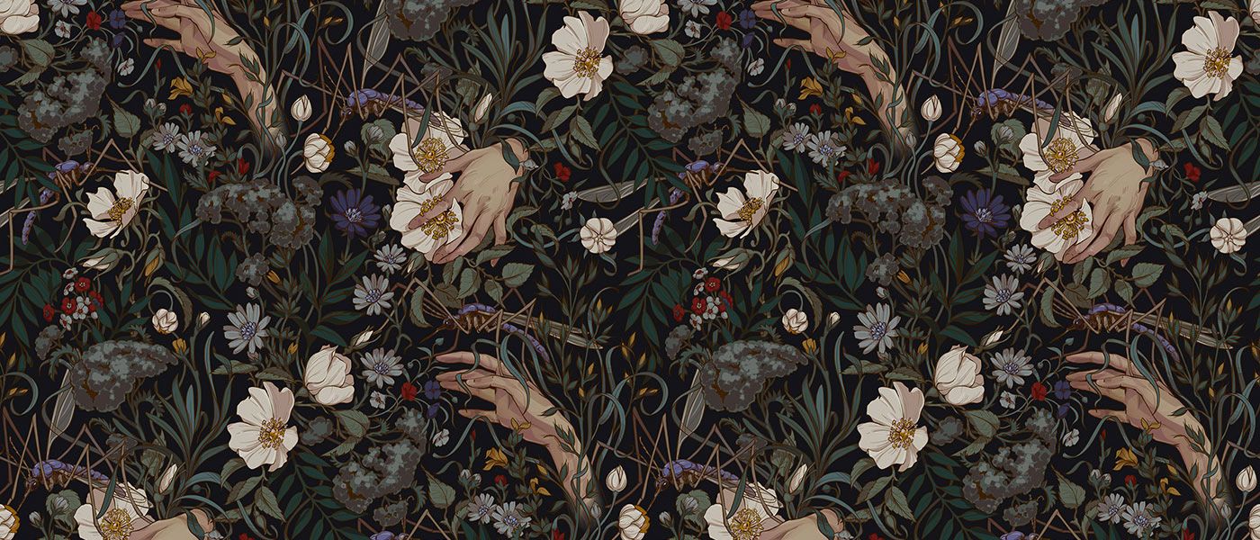 1400x600 Ophelia seamless pattern (13). Image - Behance