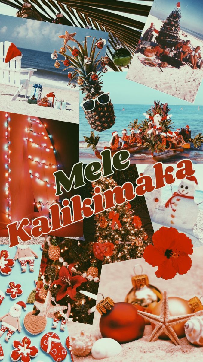 675x1200 Hawaii Christmas tropical wallpaper