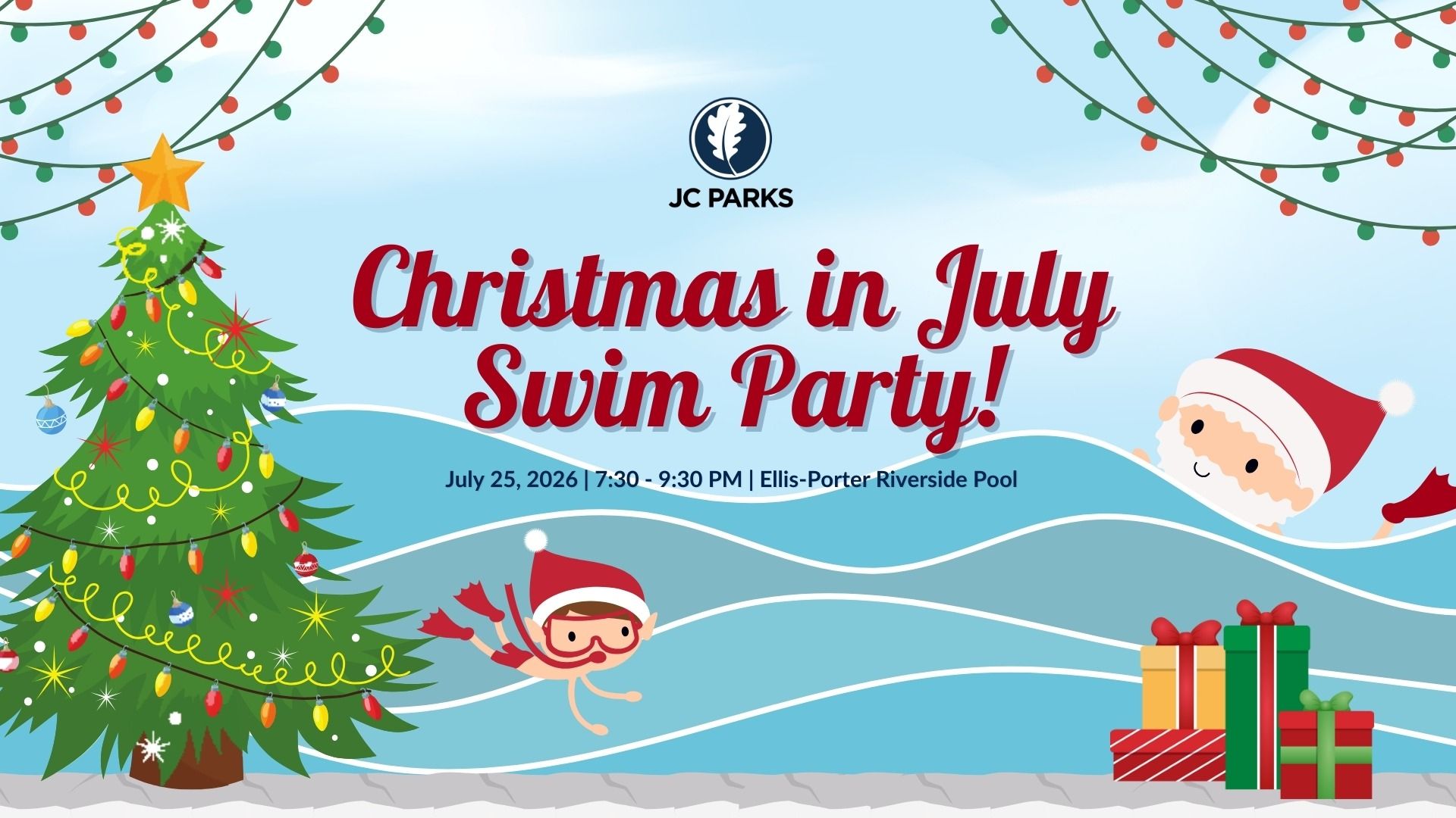 1920x1080 Christmas in July Pool Party City, MO Parks