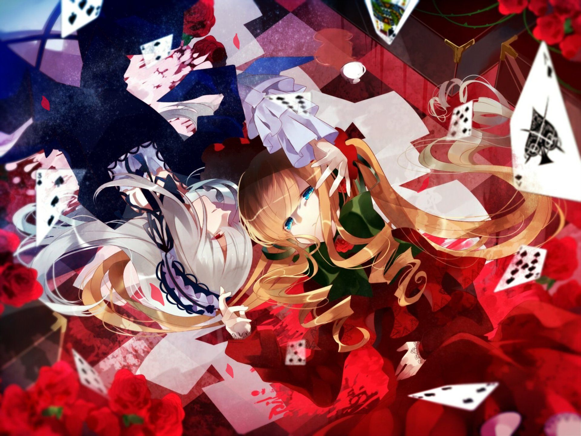 1920x1440 Download Suigintou (Rozen Maiden) Shinku (Rozen Maiden) Anime Rozen Maiden HD Wallpaper by おむたつ/omutatsux1462