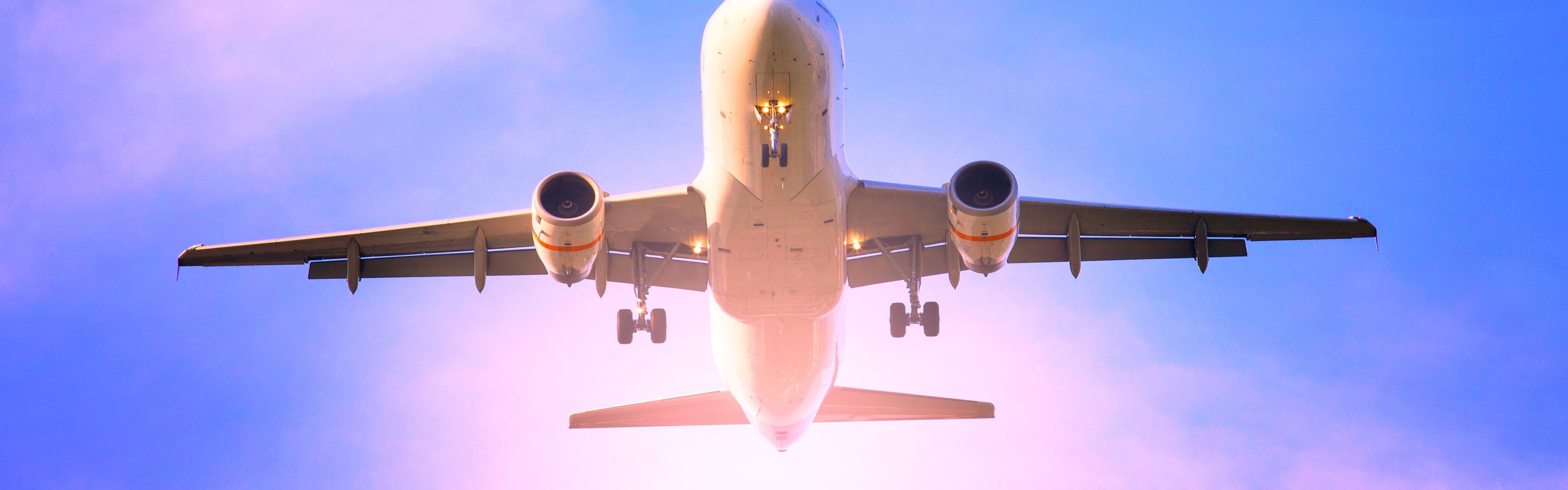 3840x1200 Wallpaper Passenger plane take off, runway 3840x2160 UHD 4K Picture, Image