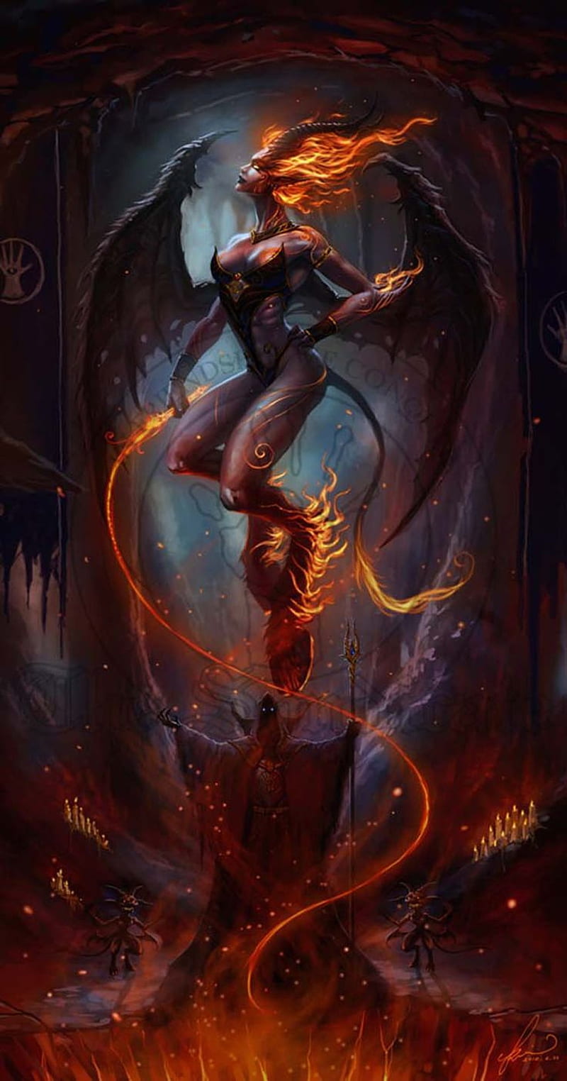 800x1524 Demon, demon girl, evil, HD phone wallpaper