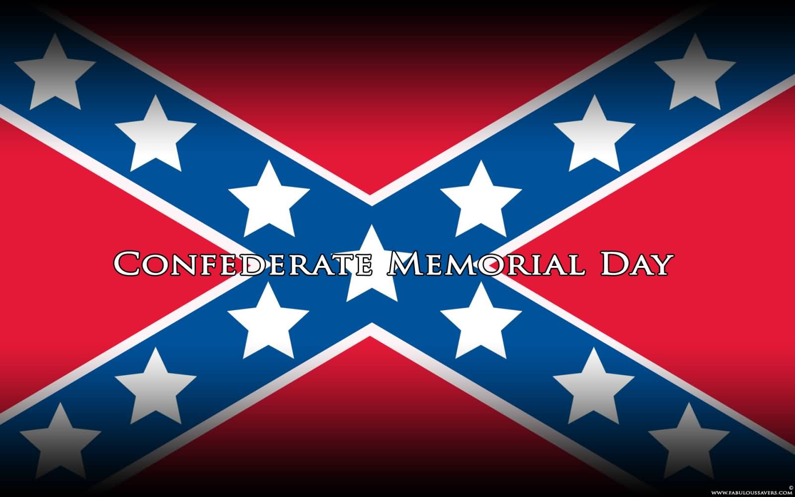 1600x1000 Confederate Memorial Day Flag In Background