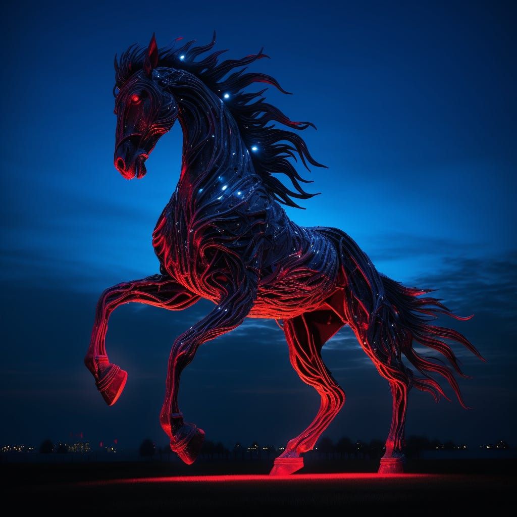 1024x1024 Nightmare Stallion&D inspired by Denver's Blucifer statue