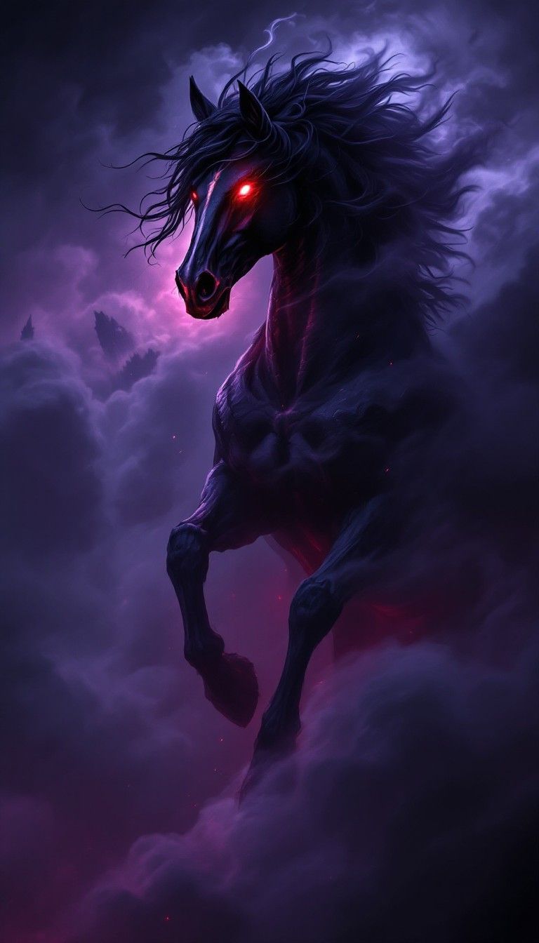 768x1344 Free Nightmare Horse Rises Image, Horse, Supernatural