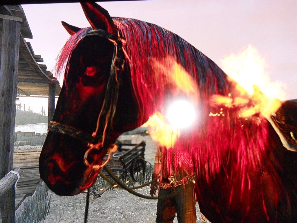 1024x768 Undead Nightmare Apocalypse Horse 1. In the Red Dead