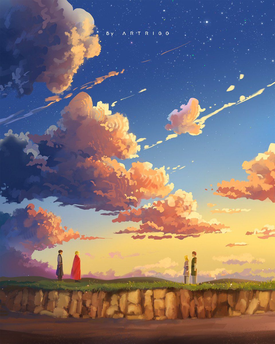 960x1200 I have no enemies.” Saga #digitalart #vinlandsaga #painting # sunset