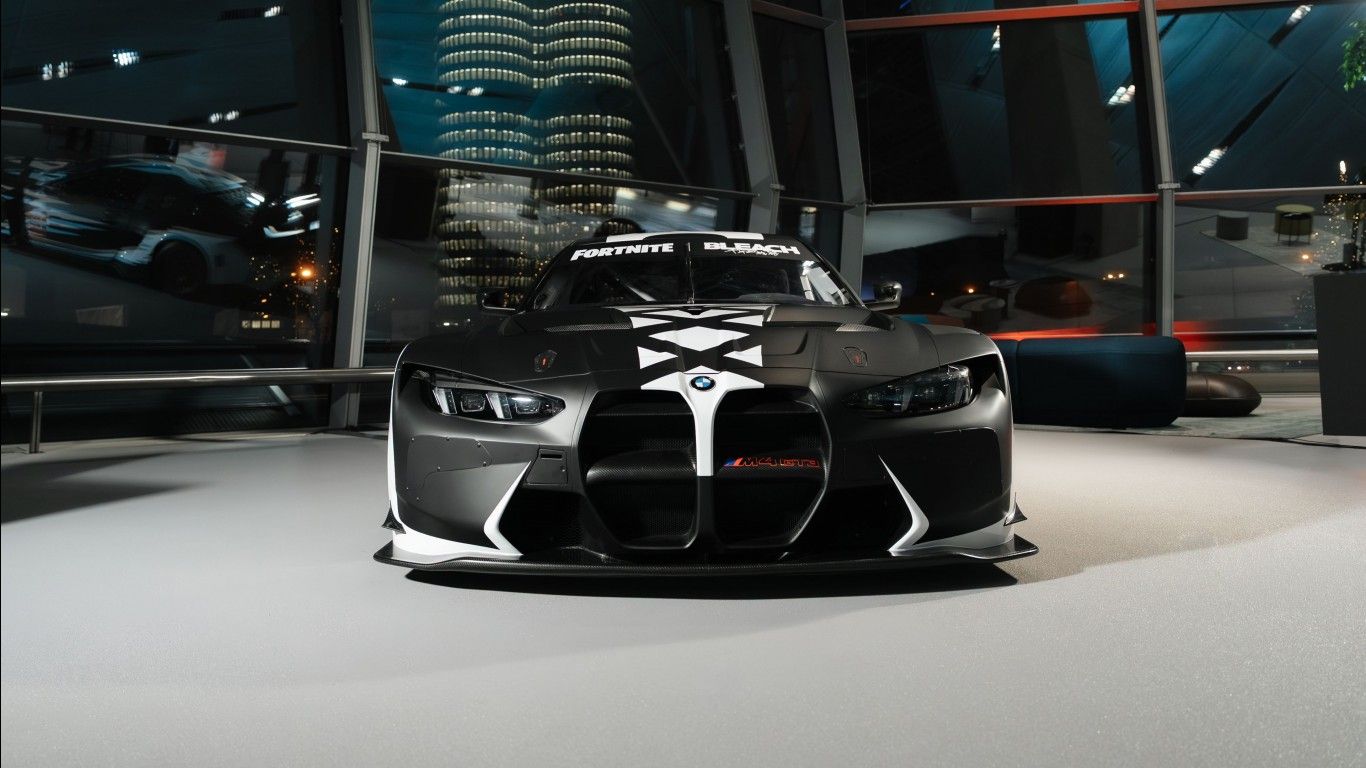 1366x768 BMW M4 GT3 EVO Fortnite car 4K HD Cars Wallpaper