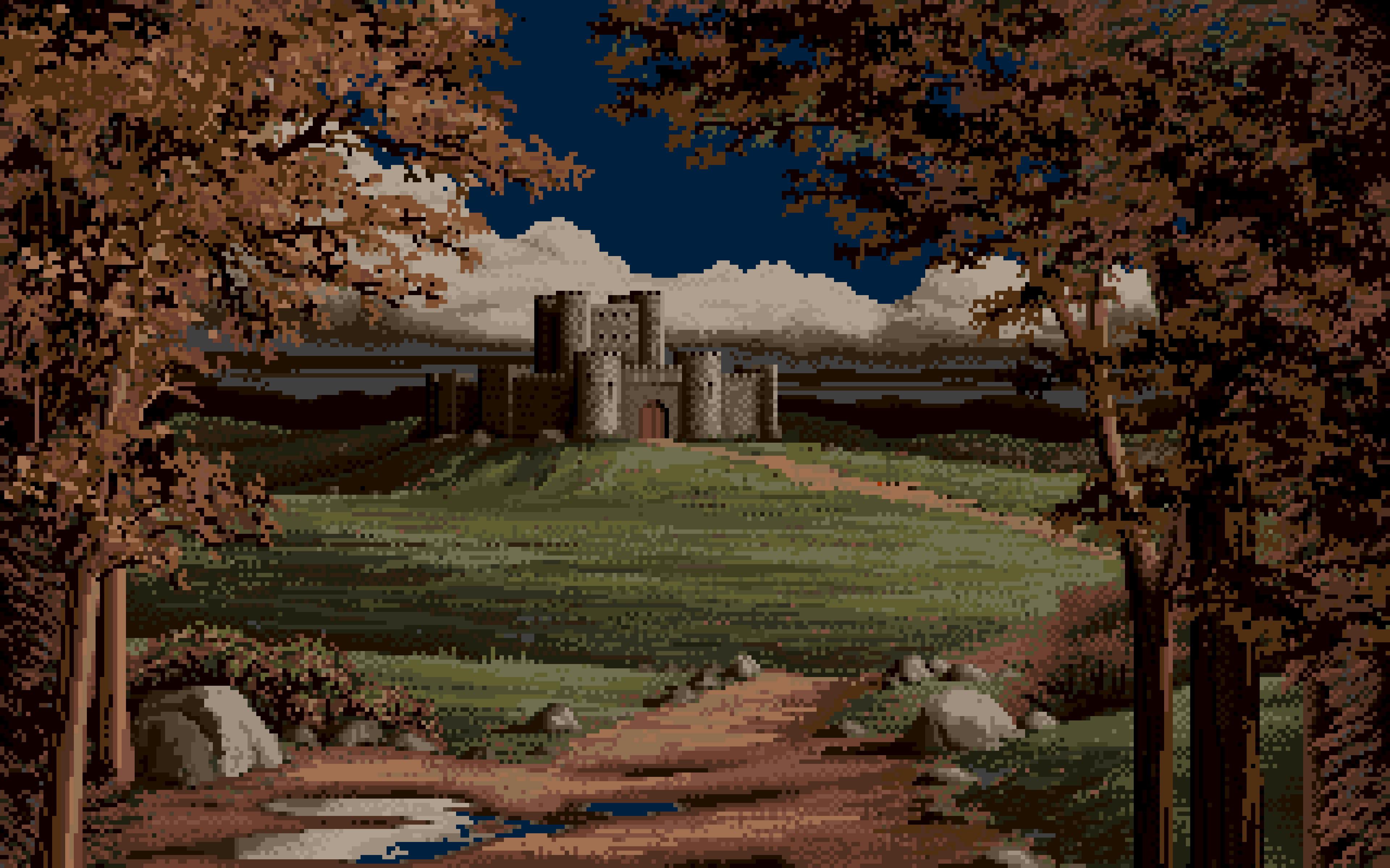 3840x2400 Castle Pixelated [1920 x 1080]