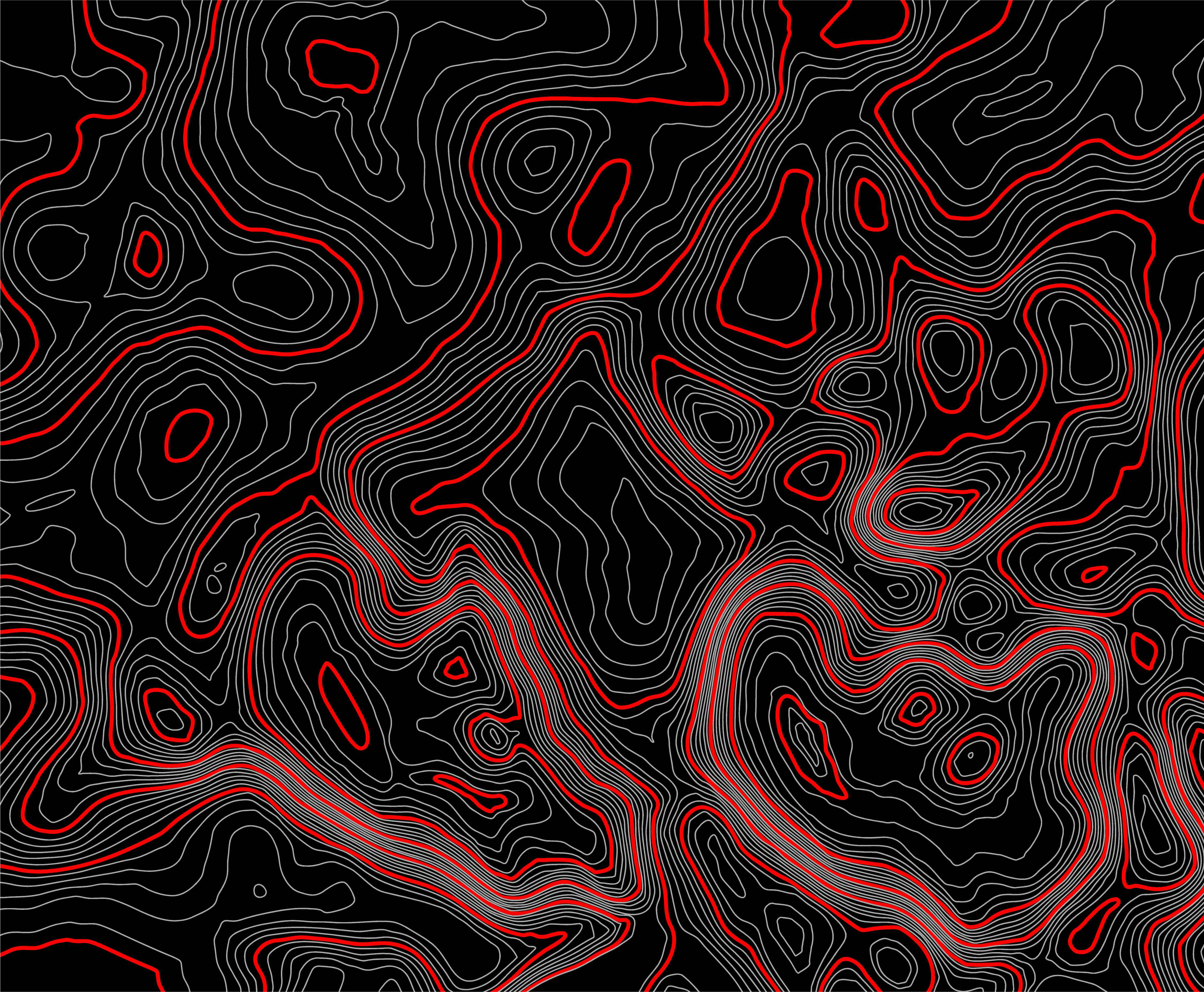 4500x3707 Red Topo Wallpaper