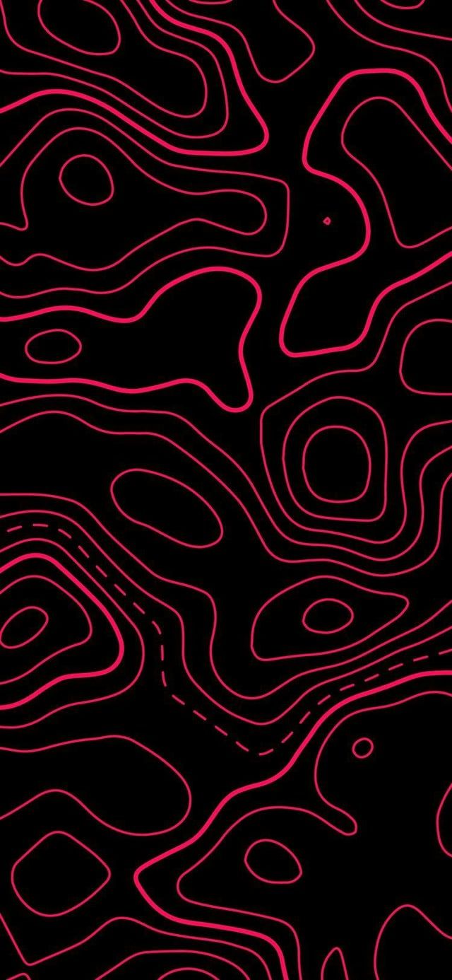 640x1386 Red Topo Wallpaper