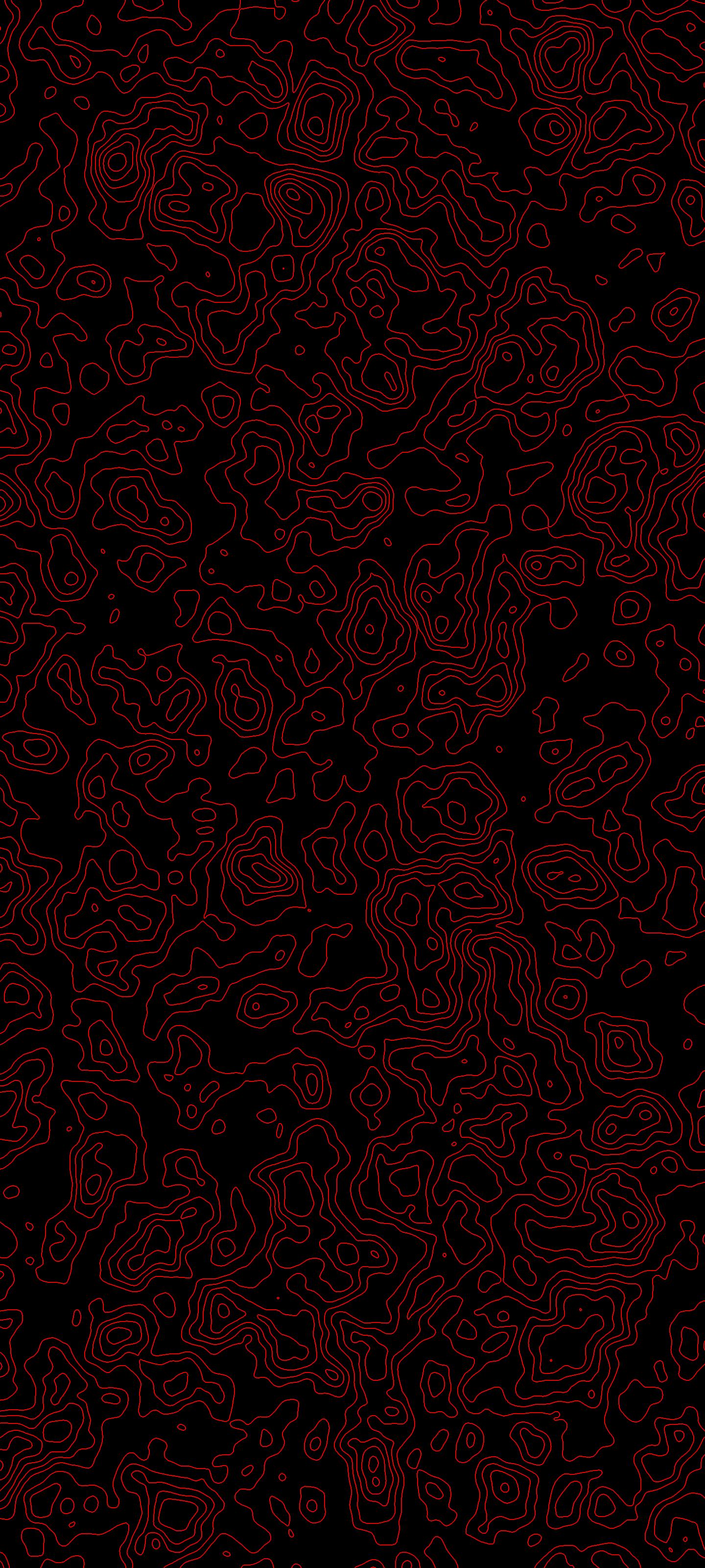 1440x3200 Red Topo Wallpaper