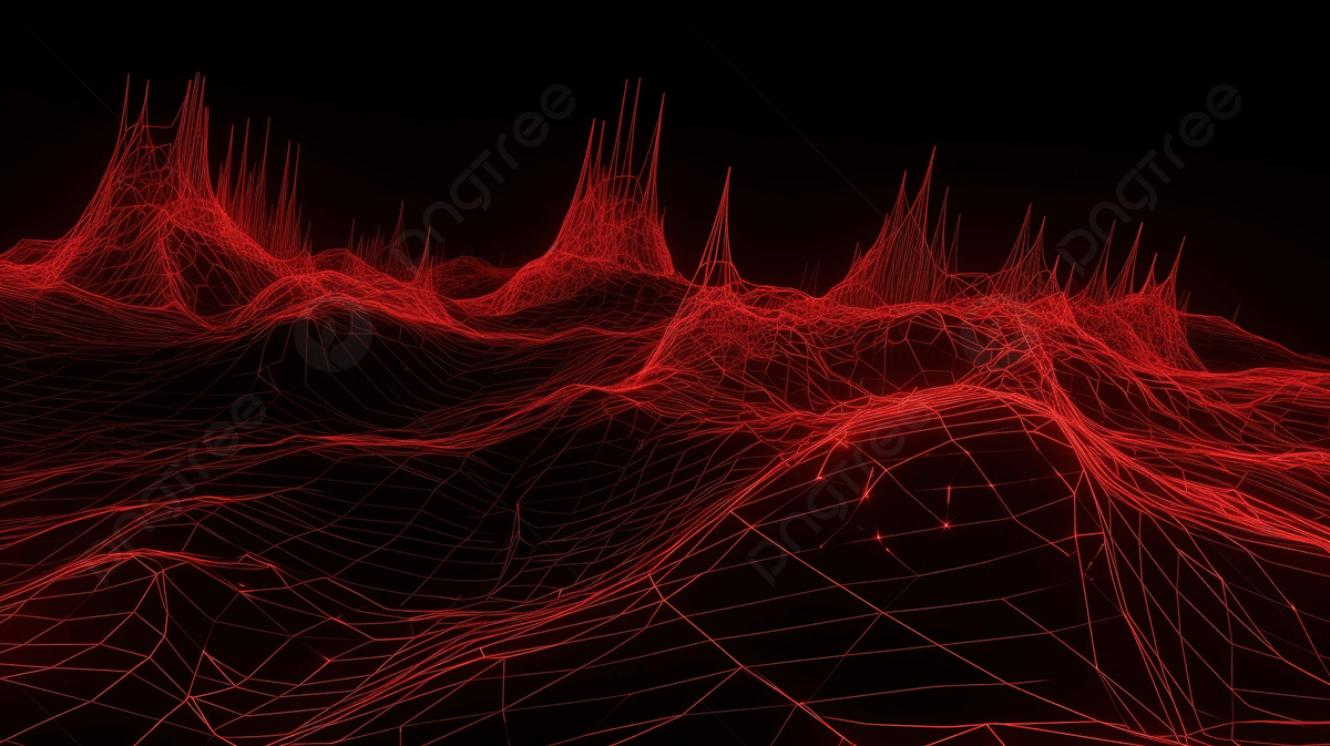 1200x673 An Abstract Landscape Made Of Red Lines, 3D Rendering Red Light Topographic Wireframe, HD Photography Photo, Terrain Background Image And Wallpaper for Free Download
