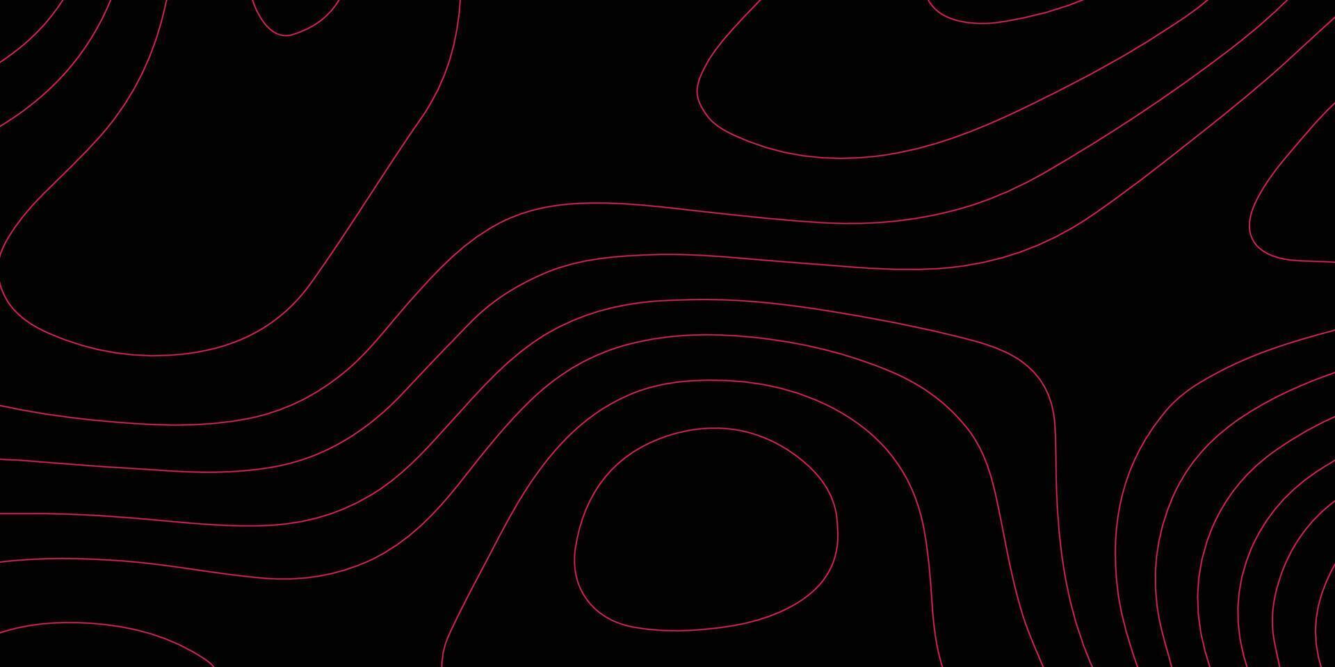 1920x960 Topographic map. Red topography wave background. Red abstract pattern texture on dark background. Red black background