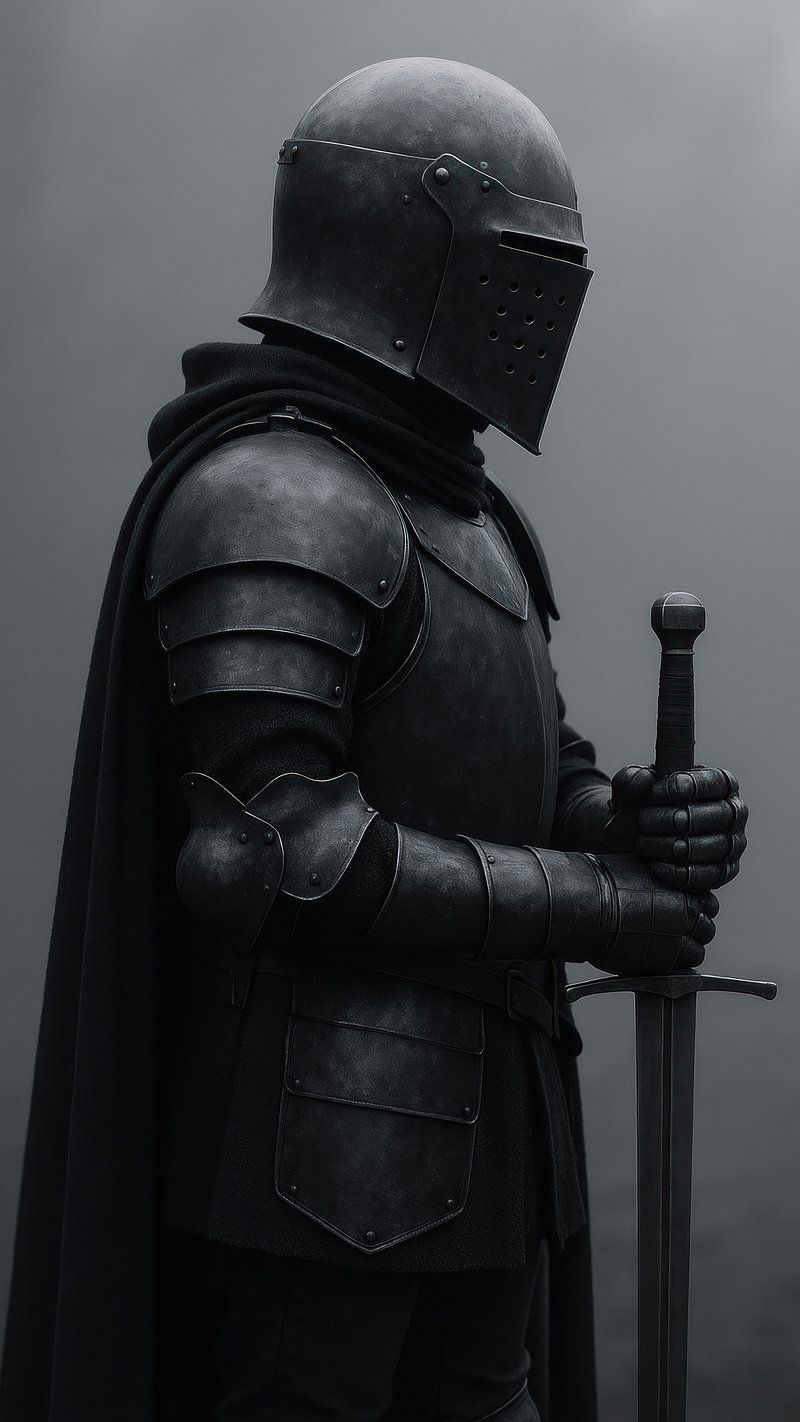 800x1422 Medieval knight dark armor mobile