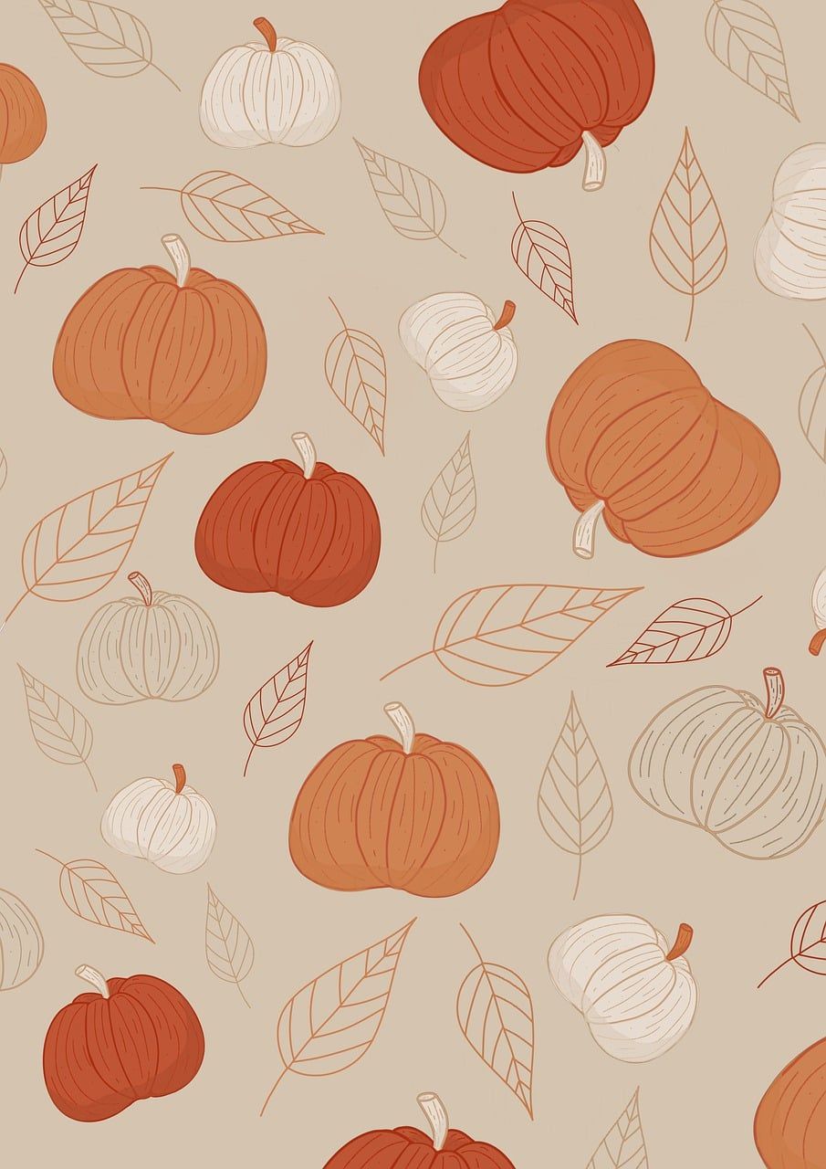 905x1280 Download Autumn Leaves Pumpkins Pattern. Royalty Free Stock Illustration Image