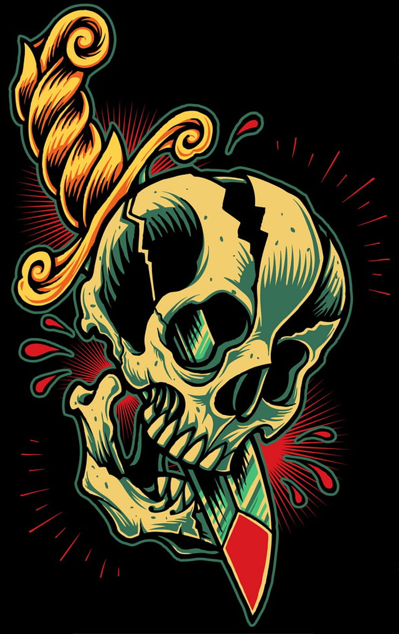 800x1272 HD skull and swords wallpaper