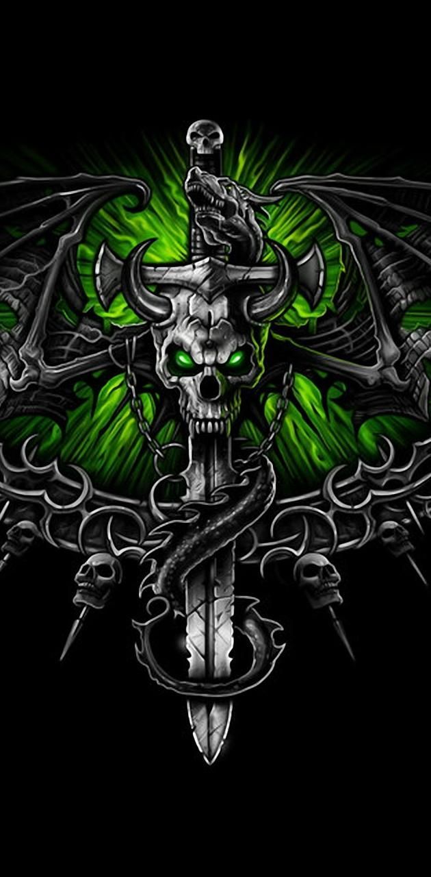 630x1280 Dark Skull wallpaper