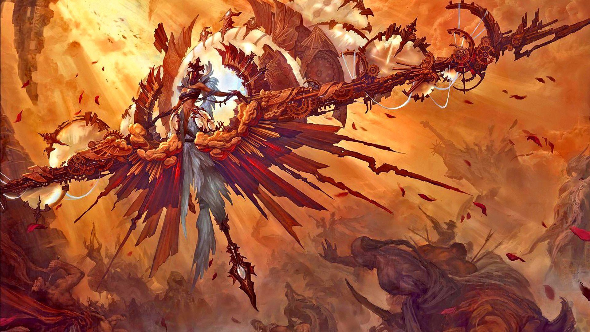 1920x1080 mtg, magic, dark, fantasy, angel wallpaper
