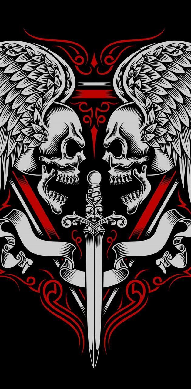 630x1280 Skull Tattoo wallpaper