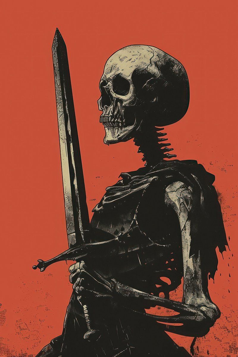 800x1200 Skull Sword Image Wallpaper