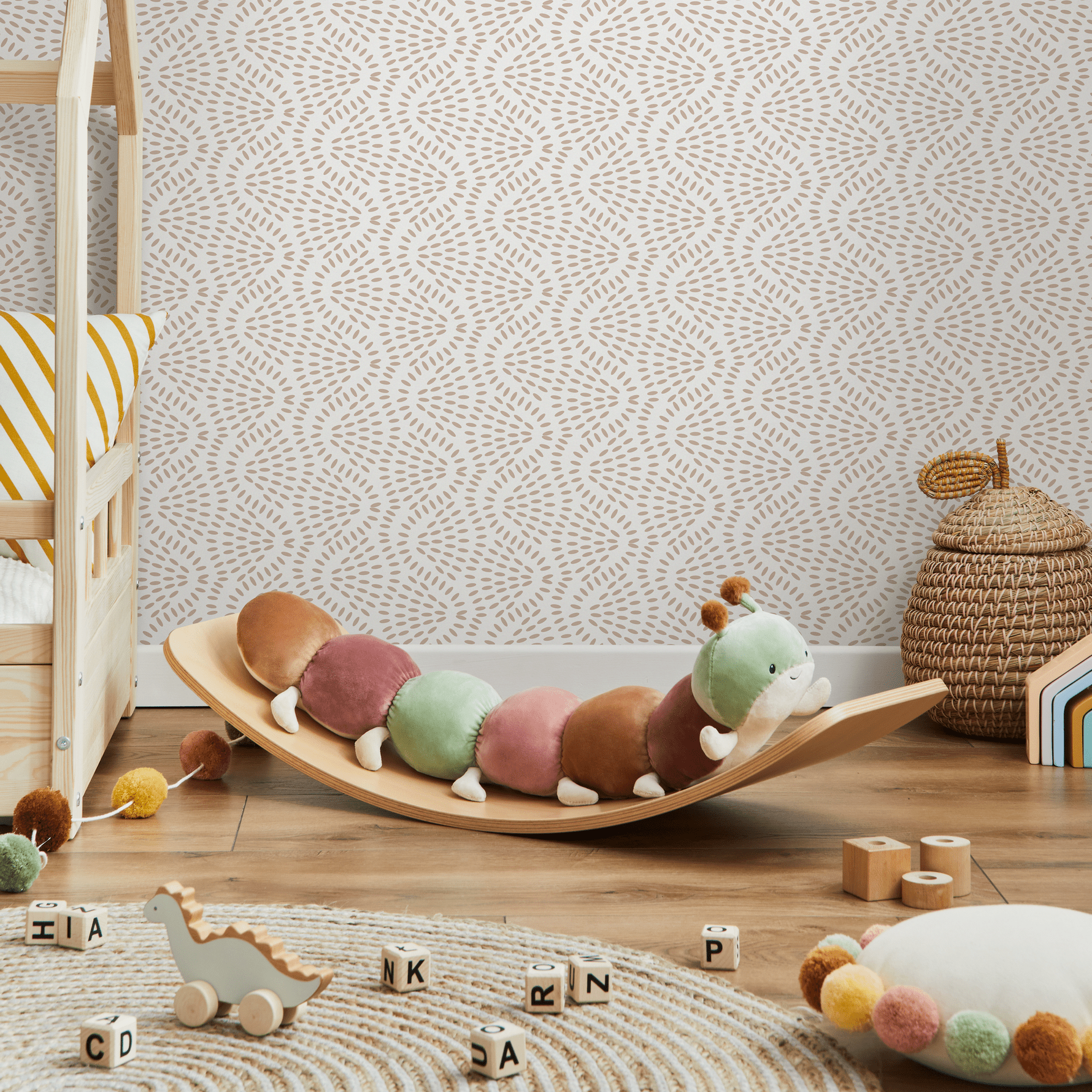 1780x1780 Abstract Wallpaper in Beige. Removable Wall Decor