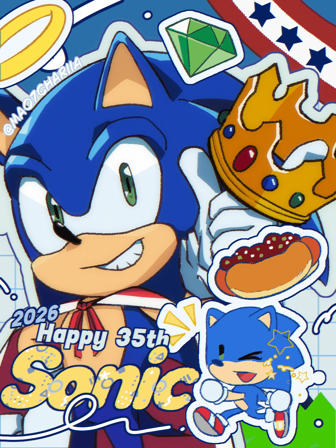 1080x1440 Happy 35th anniversary, Sonic! Art & Comics Sonic Stadium