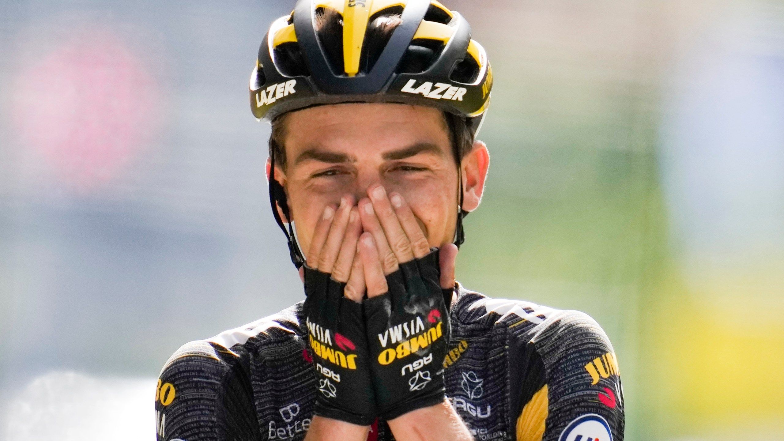 2560x1440 Durango cyclist, Sepp Kuss wins Tour de France's grueling 15th stage. KRQE News 13