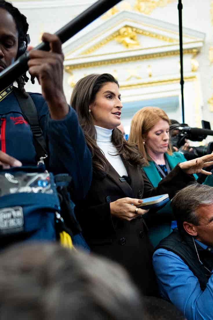 735x1103 Trump Berates Female Reporter Pressing Him on Epstein for Not Smiling