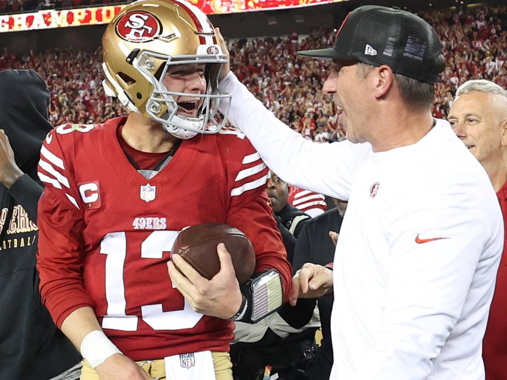 1024x768 San Francisco 49ers coach Kyle Shanahan has condensed his offence and bucked NFL trends to reach the Super Bowl