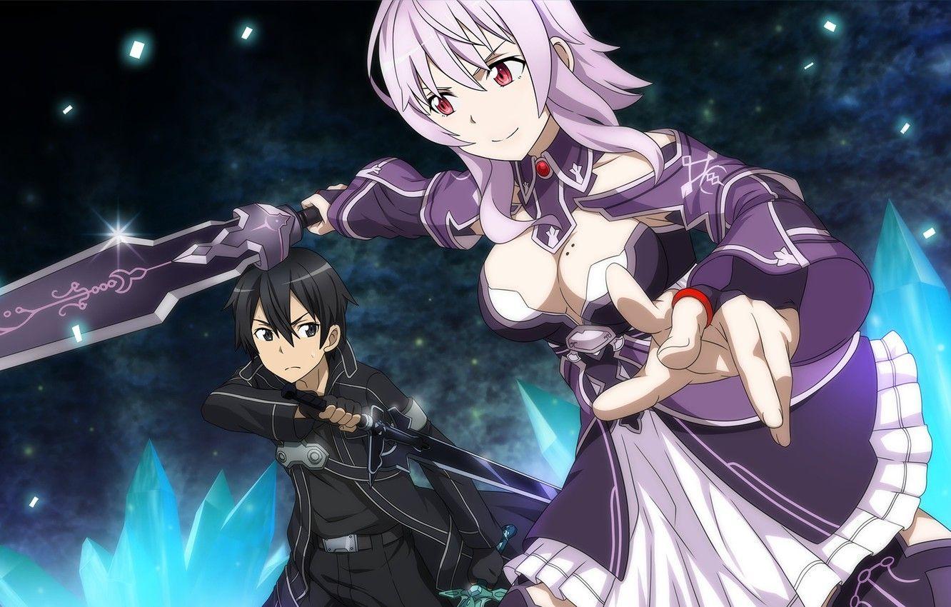 1332x850 Wallpaper sword, anime, ken, blade, japanese, Sword Art Online, Kirito, Kirigaya Kazuto, SAO, mang, light novel, Strea image for desktop, section сёнэн