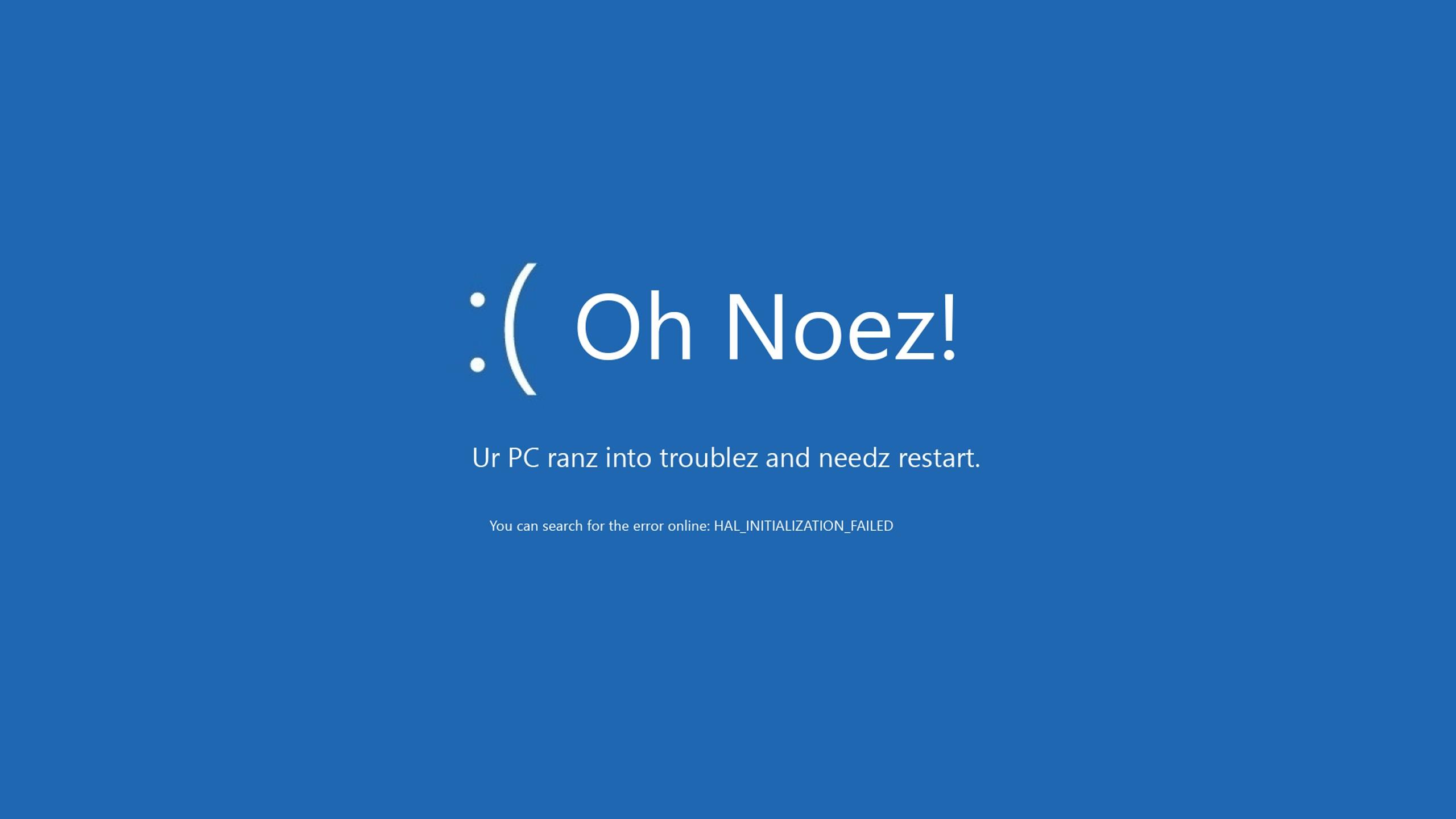 2560x1440 Windows Error Wallpaper