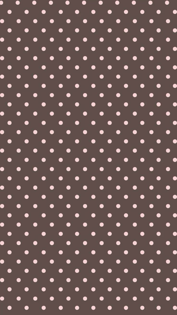 736x1308 Brown with pink polka dots