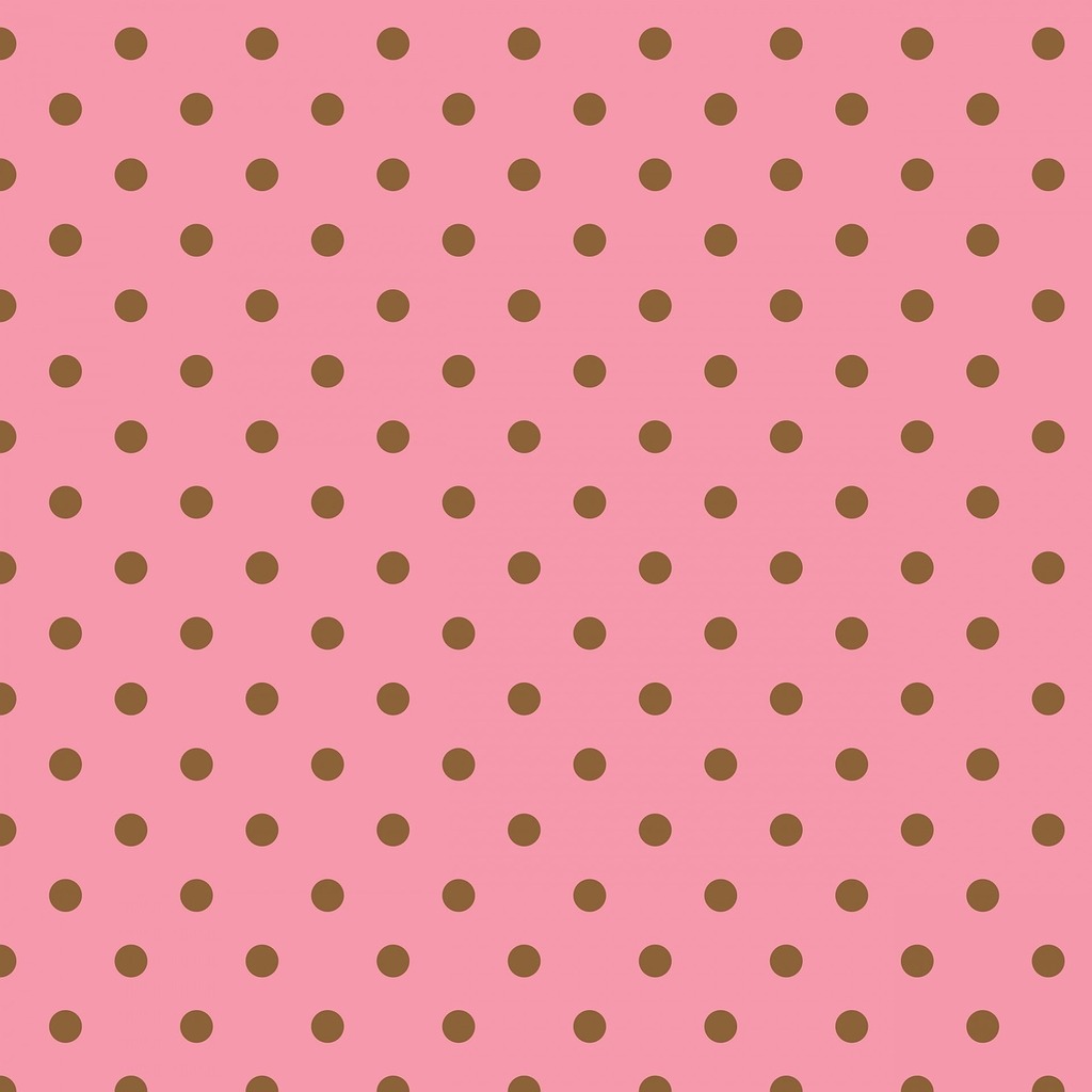 1024x1024 A pink background with brown polka dots. Polka dots pink