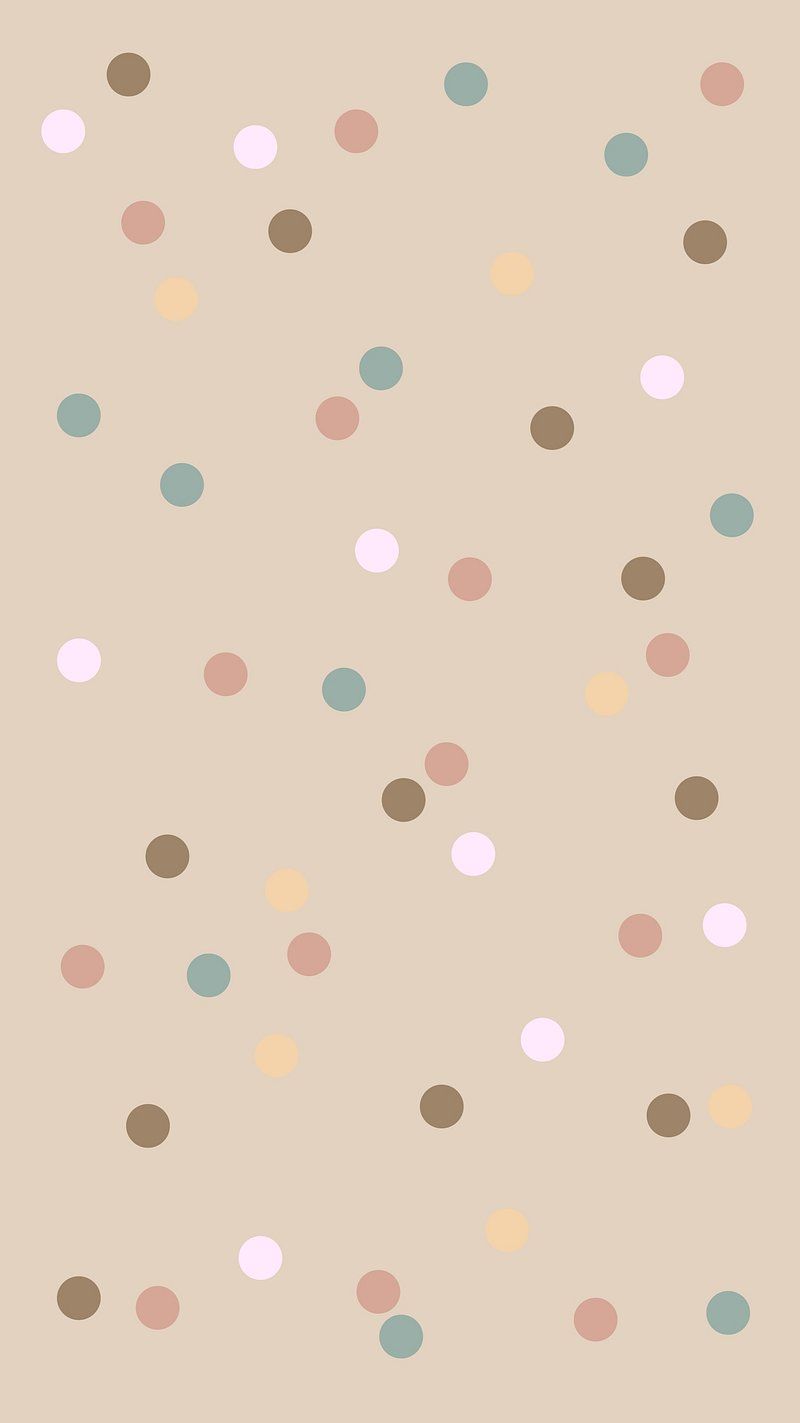 800x1423 Beige Polka Dots Phone Wallpaper Image Wallpaper