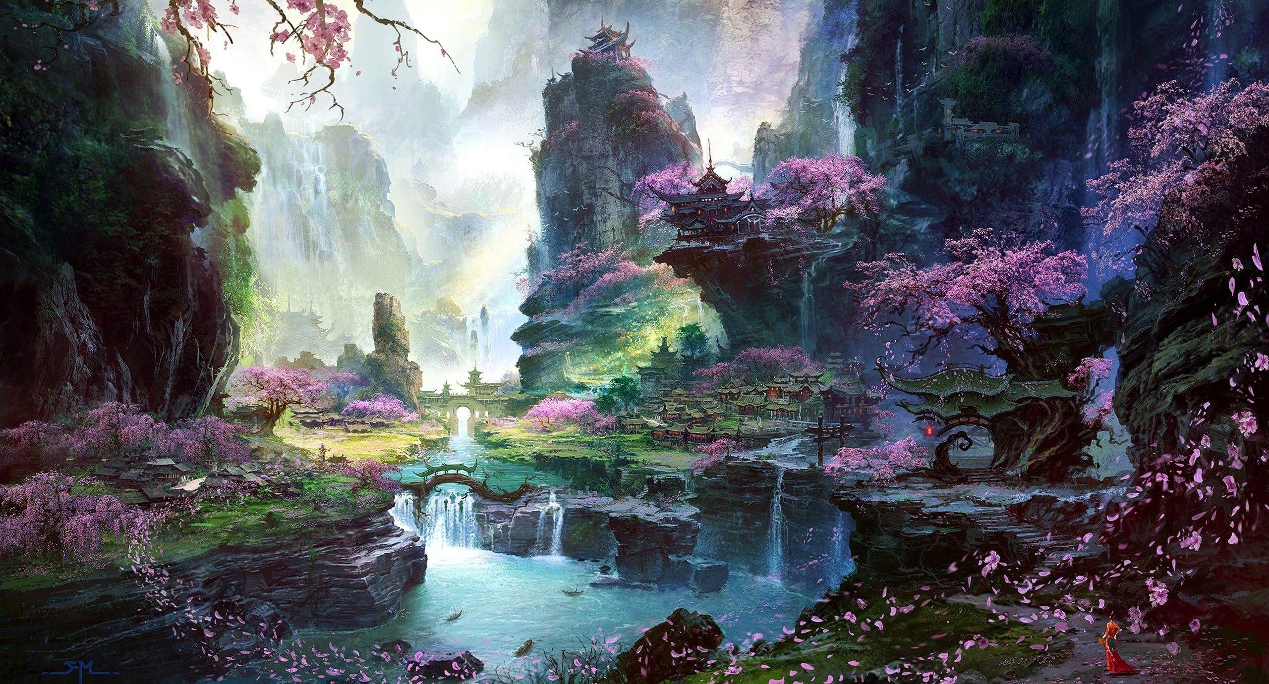 2560x1381 Cherry Blossom Tree Wallpaper SF Wallpaper