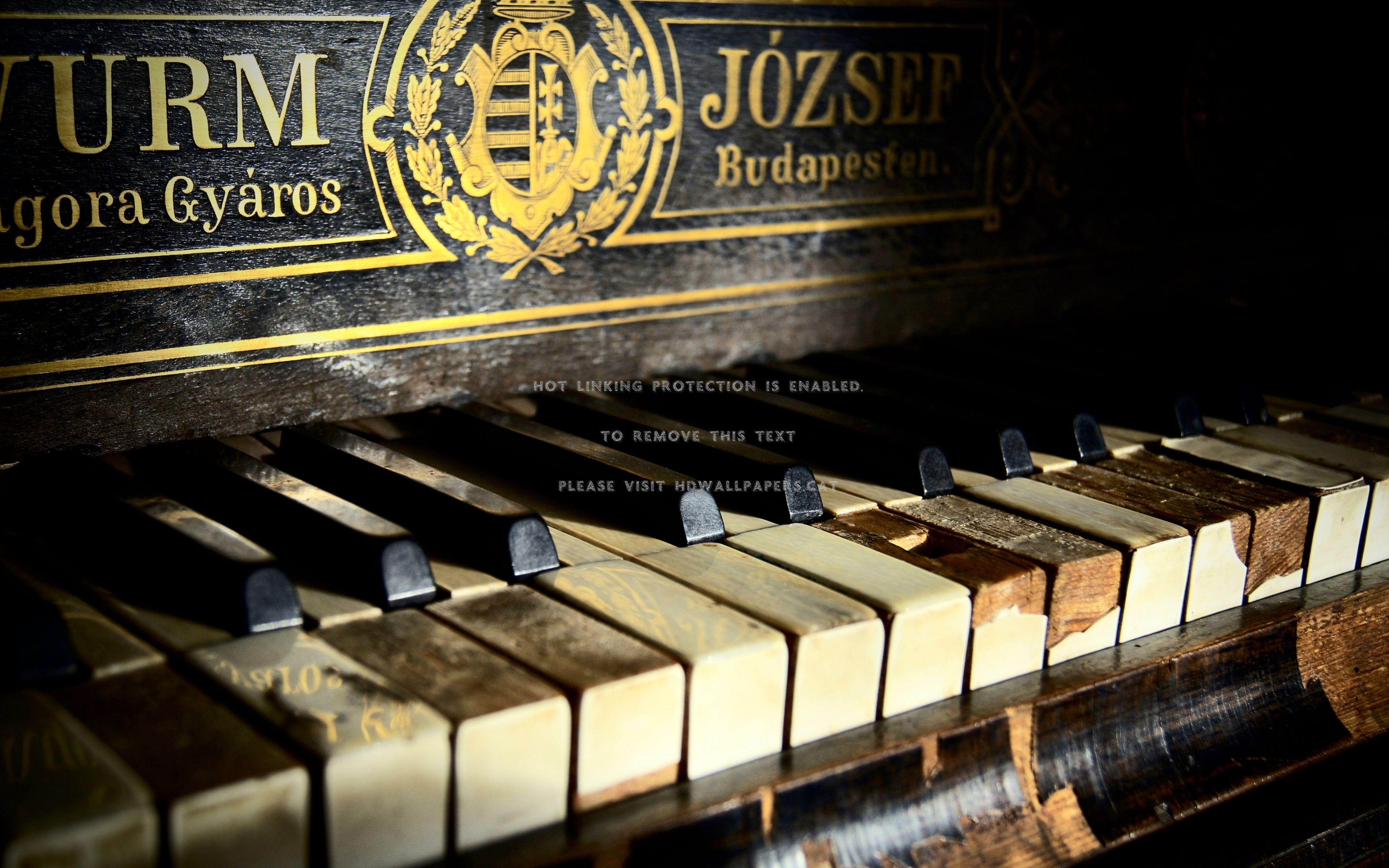 3840x2400 old piano abstract music beautiful