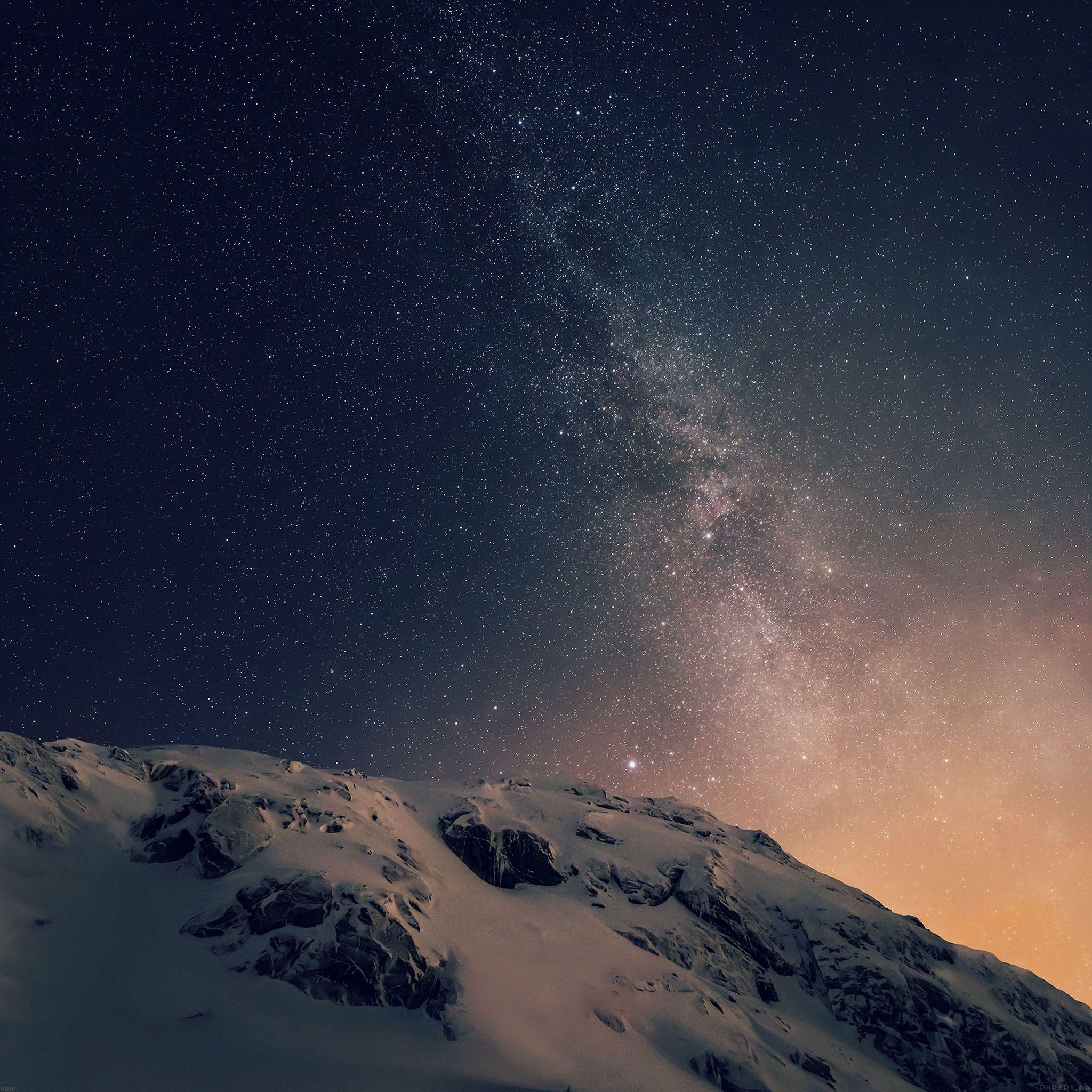 2048x2048 Wallpaper Apple Ios8 Iphone6 Plus Official Dark Starry Night