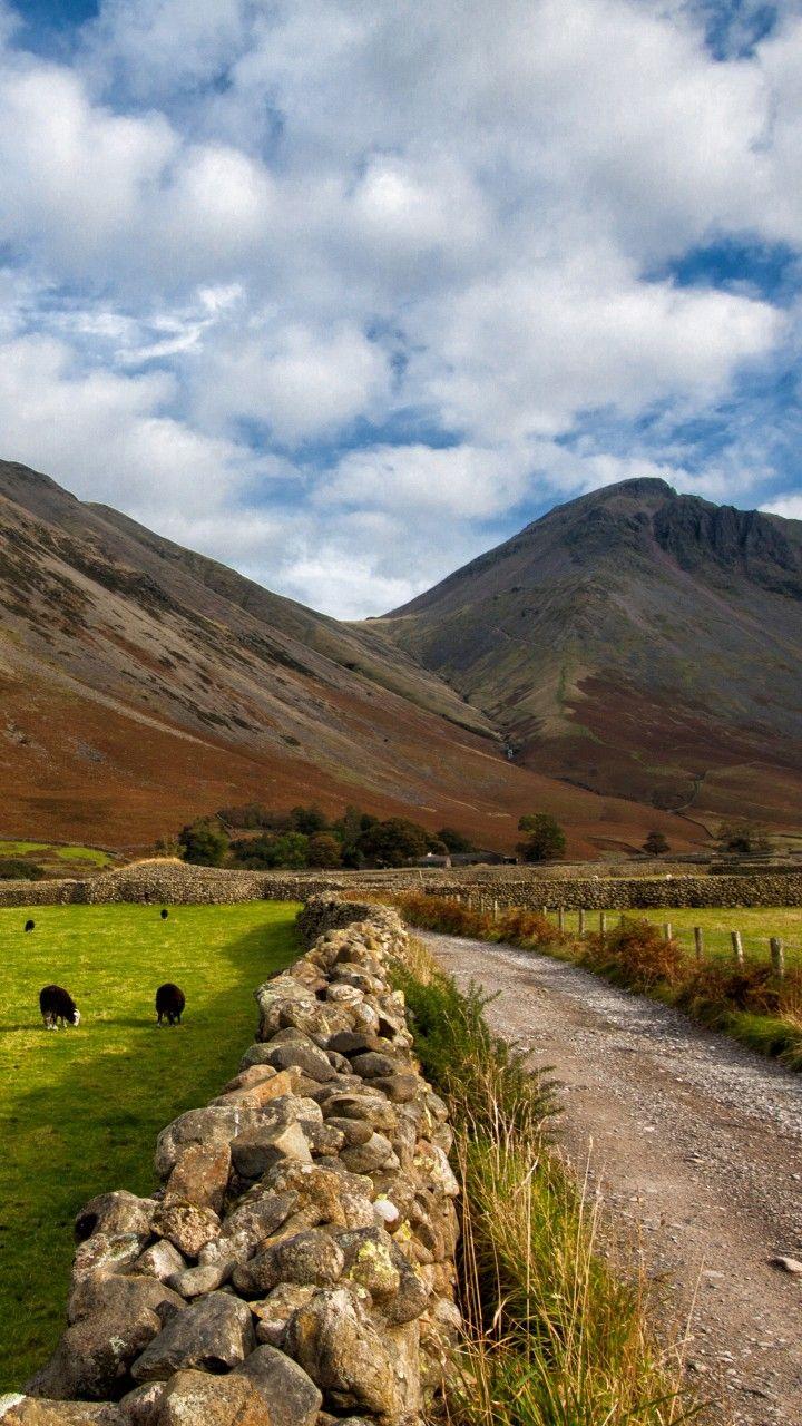 720x1280 Wallpaper Lake District, 5k, 4k wallpaper, National Park, Cumbria, England, hills, meadows, goats, Nature