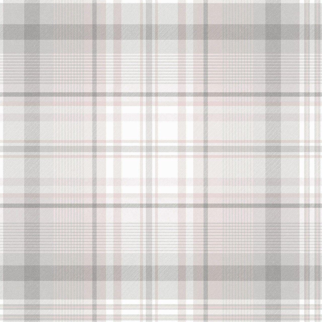 1280x1280 Patterdale Tartan Plaid Grey Pink Holden Decor Wallpaper Colour Centre