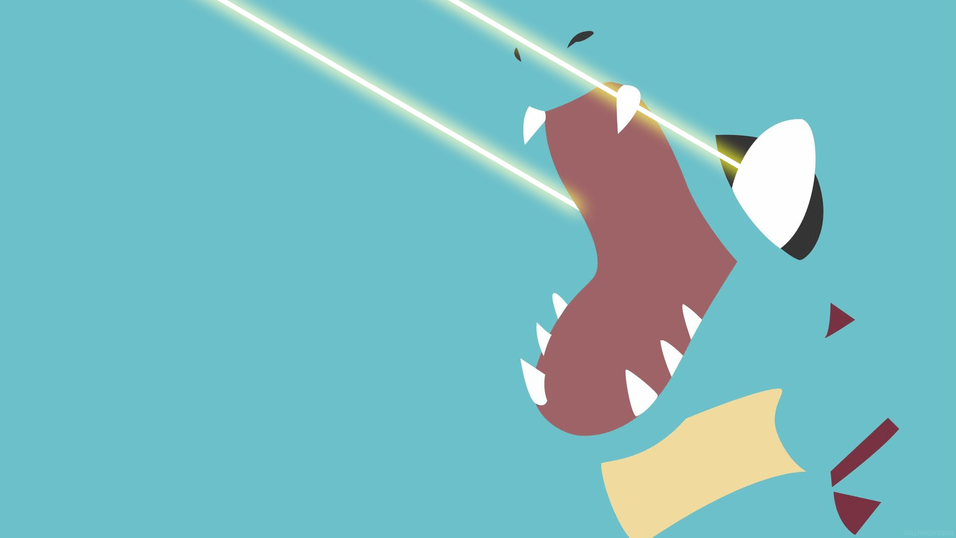 1920x1080 Minimalist Totodile LazorGator Wallpaper
