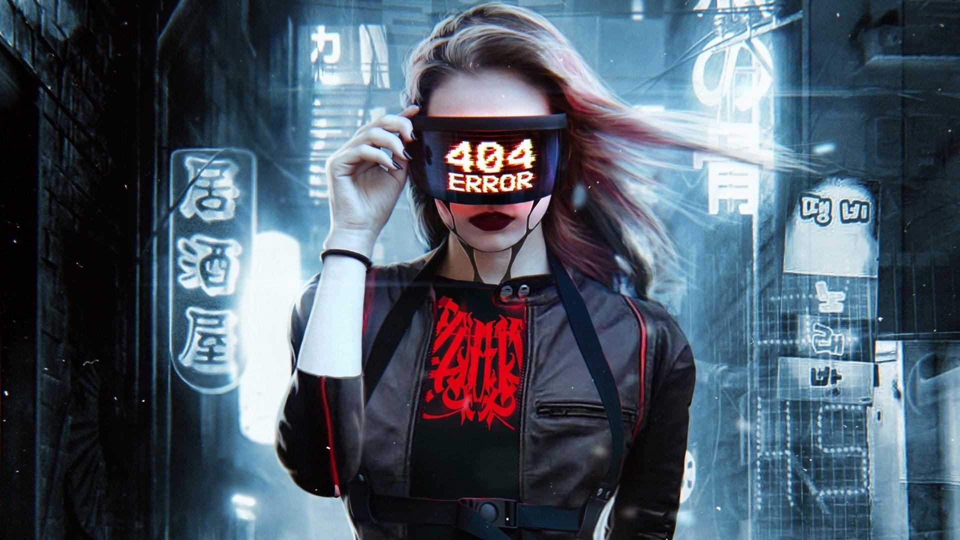 1920x1080 Desktop Wallpaper 404 Error, Sci Fi, Girl, HD Image, Picture, Background, De11de