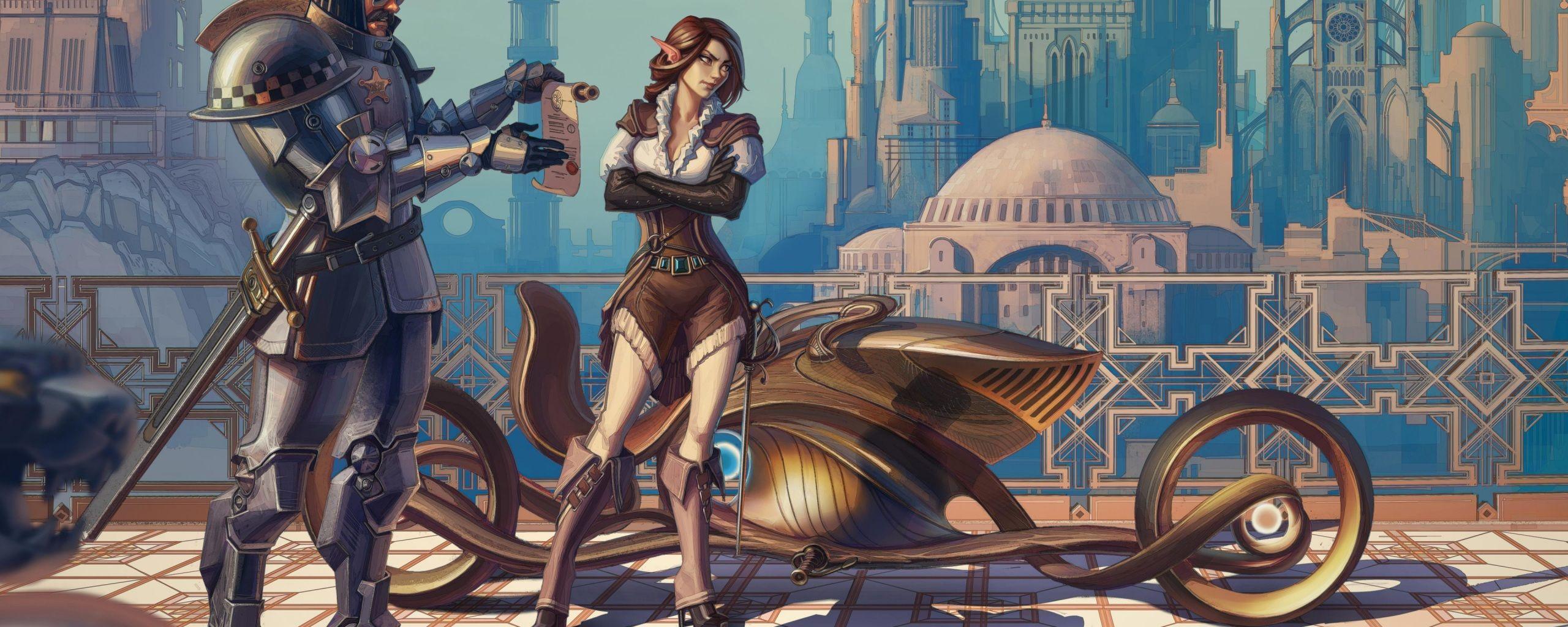 2560x1024 Wallpaper 4k Scifi Girl Cyberpunk Conceptual Bike Artwork 4k 4k Wallpaper, 8k Wallpaper, Artist Wallpaper, Artwork Wallpaper, Dgital Art Wallpaper, Hd Wallpaper, Scifi Wallpaper
